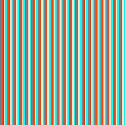 [ Thumbnail: Slate Gray, Red, Bisque, and Aqua Colored Lines Pattern Art Print ]