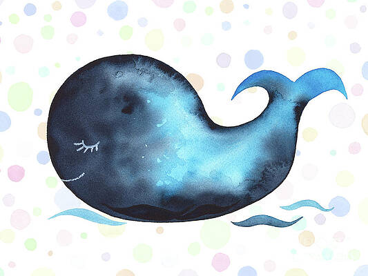Sleeping Baby Whale on Dots by Zaira Dzhaubaeva Sleeping Baby Whale on Dots by Zaira Dzhaubaeva