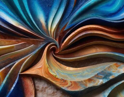 Wall Art - Digital Art - Slow Motion Vortex - Geologic Time by Eris And AI