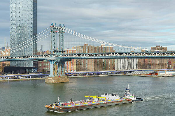 Sludge Vessel and Manhattan Bridge by Cate Franklyn Sludge Vessel and Manhattan Bridge by Cate Franklyn