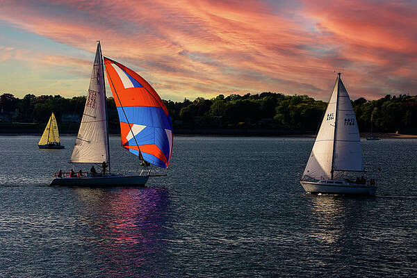 Small yachts practice after an afternoon storm passes by Jeff Folger Small yachts practice after an afternoon storm passes by Jeff Folger