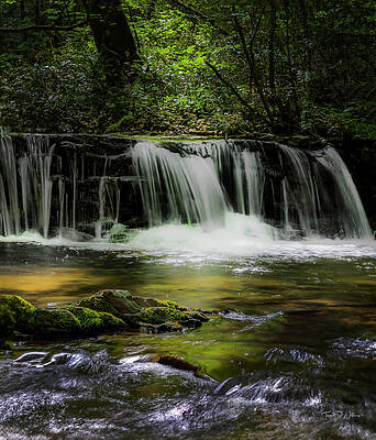 Wall Art - Photograph - Smoky Mountains River Cascade by Theresa D Williams Smoky Mountains