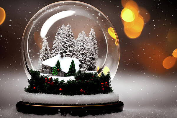 Snow Globe Glitter Globe Digital Art by Clayton Bastiani - Fine Art America