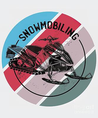 Snowmobile Lover Sled with Colorful Logo by Roberts Mason
