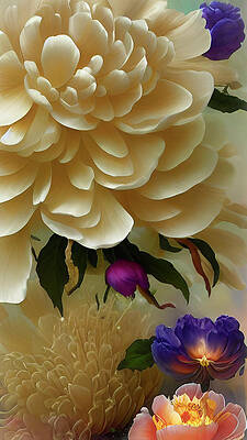 Wall Art - Mixed Media - Soft Petals by Lynda Lehmann