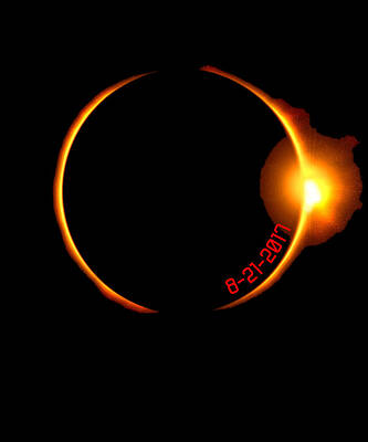 Wall Art - Digital Art - Solar Eclipse 2017 by Flippin Sweet Gear