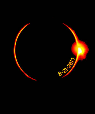 Wall Art - Digital Art - Solar Eclipse Of 2017 by Flippin Sweet Gear