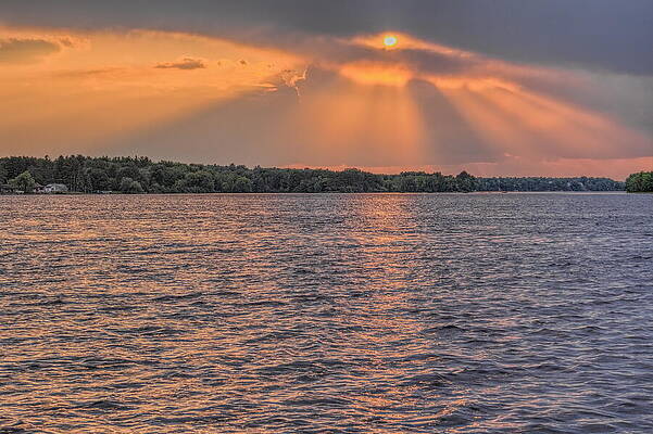 Wall Art - Photograph - Solar Spotlight Over Lake Wausau by Dale Kauzlaric