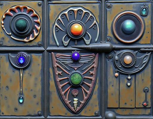 Futuristic Wall Art featuring the digital art Some Stones by Eris And AI