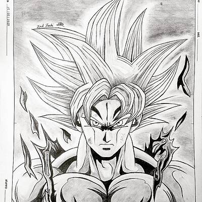 Wall Art - Drawing - Son Goku by Zied Zaabi