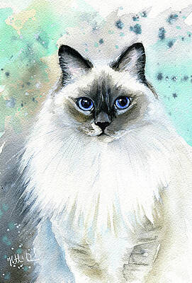 Sophie Fluffy Cat Painting by Dora Hathazi Mendes Sophie Fluffy Cat Painting by Dora Hathazi Mendes