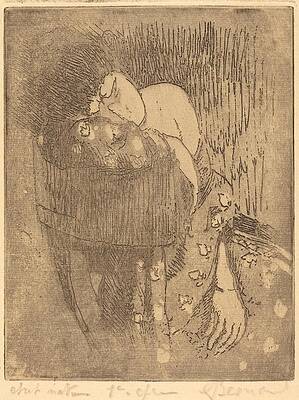 Wall Art - Drawing - Sorrow Chagrin  art by Albert Besnard French