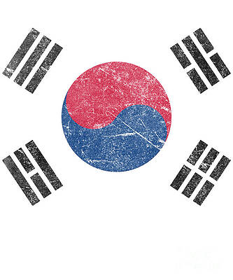 Wall Art - Digital Art - South Korea Retro by Flippin Sweet Gear