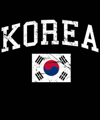 Wall Art - Digital Art - South Korea Retro Korean Seoul Hanguk by Flippin Sweet Gear