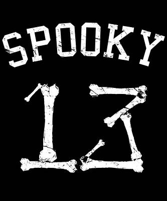 Wall Art - Digital Art - Spooky 13 Halloween Jersey by Flippin Sweet Gear