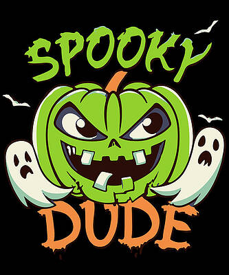 Wall Art - Digital Art - Spooky Dude Halloween by Flippin Sweet Gear