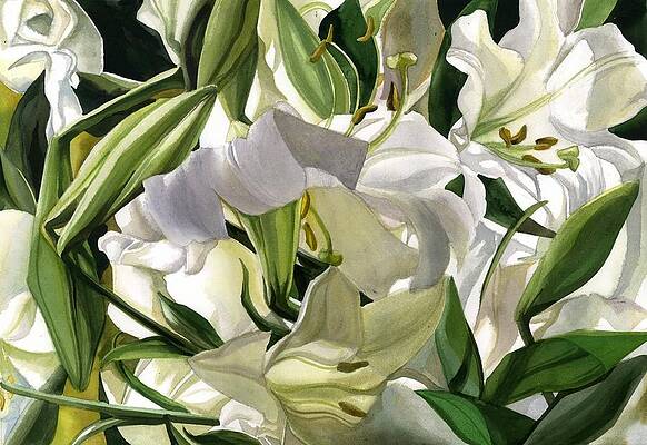 Wall Art - Painting - Spring In White  by Alfred Ng