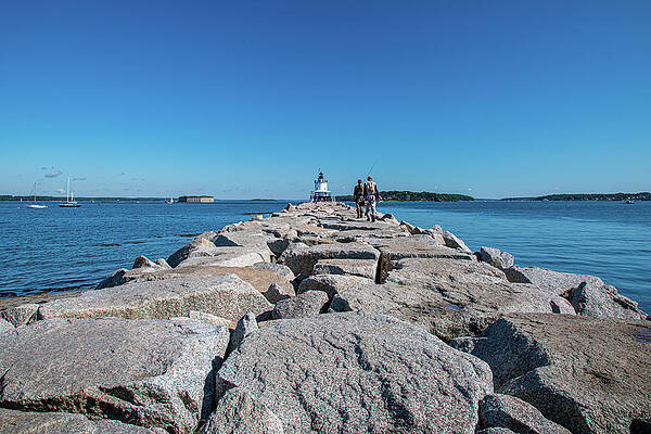 Wall Art - Photograph - Spring Point Ledge Lighthouse by Robert J Wagner