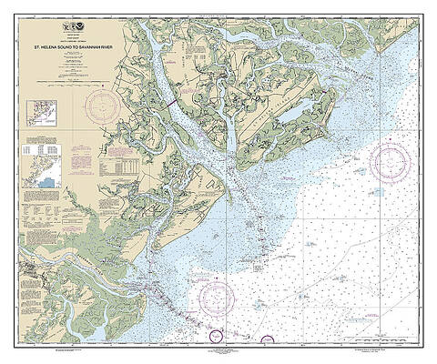Wall Art - Mixed Media - St. Helena Sound Nautical Chart by Dale Kincaid