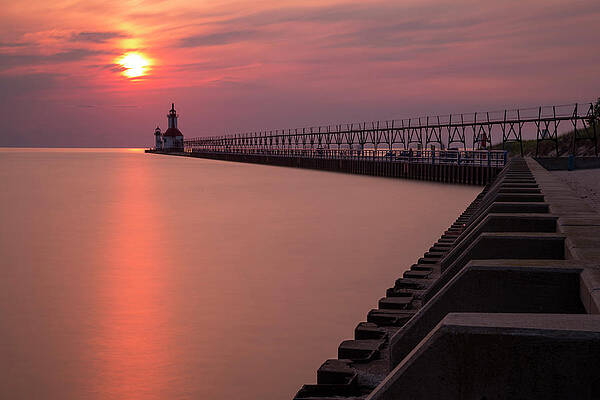 Wall Art - Photograph - St. Joseph Summer Sunset by Adam Romanowicz