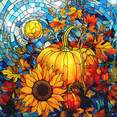 Sunflower mosaic Mosaic, Paintings, Stained Glass by Rachel Olynuk