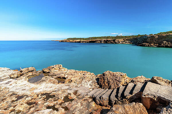 Stairs to the turquoise sea by JAVIER DURAN Stairs to the turquoise sea by JAVIER DURAN