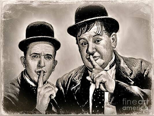 Locker Magnet Laurel & Hardy B & W Photo 2" X 3" Fridge Classic Comedy Duo!
