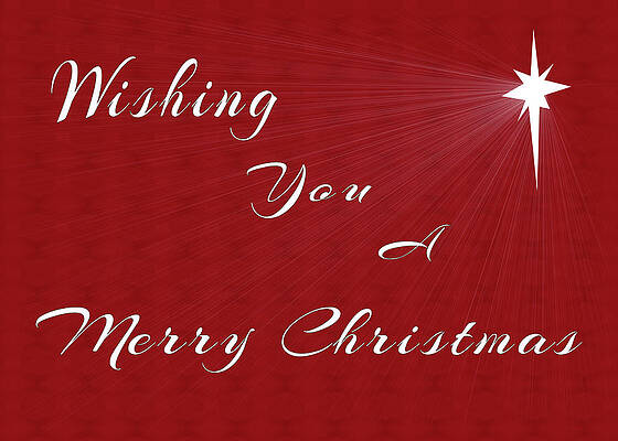 Wall Art - Digital Art - Star Burst Merry Christmas by Kathy K McClellan