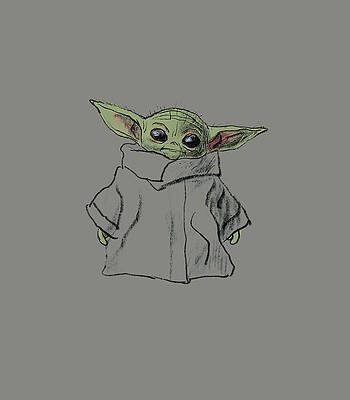  Digital Art - Star Wars The Mandalorian The Child Illustration by Conalo Kierr