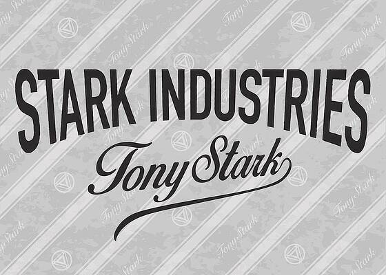 Stark Industries neon' Poster, picture, metal print, paint by