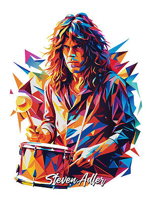 Wall Art - Digital Art - Steven Adler, GNR #2 in WPAP Pop Art by Vector Artnesia