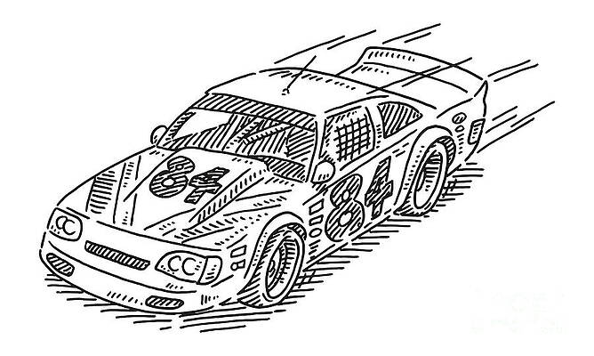 Stock Car Drawings | Fine Art America