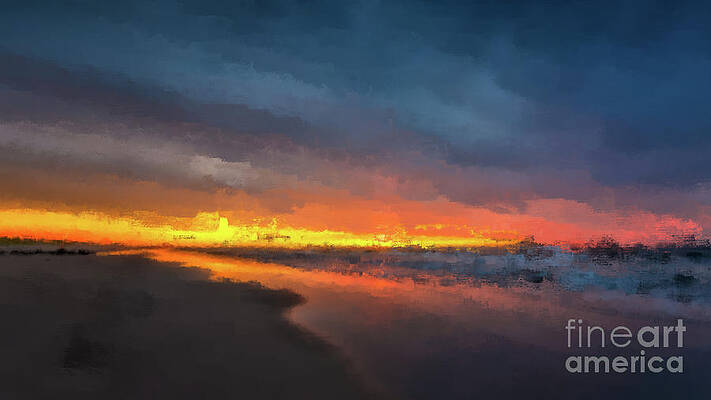 Stone Harbor Sunrise Oil Paint by Howard Roberts Stone Harbor Sunrise Oil Paint by Howard Roberts