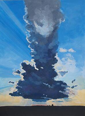  Painting - Storm Over the City by Nancy Dunn