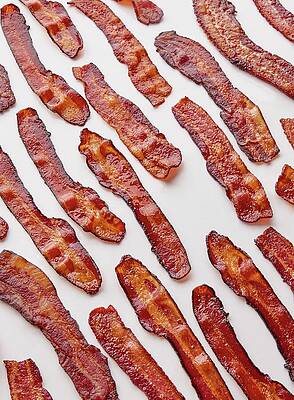 Wall Art - Photograph - Strips of Bacon by Emma Fishman