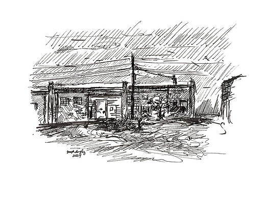 Wall Art - Drawing - Studio Rear - June 2024 by Joseph A Langley