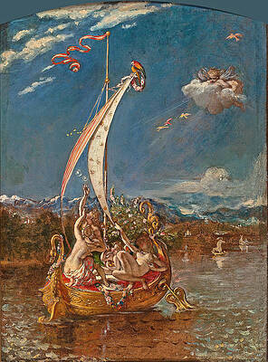 Study for Youth on the Prow, and Pleasure at the Helm Print by William Etty