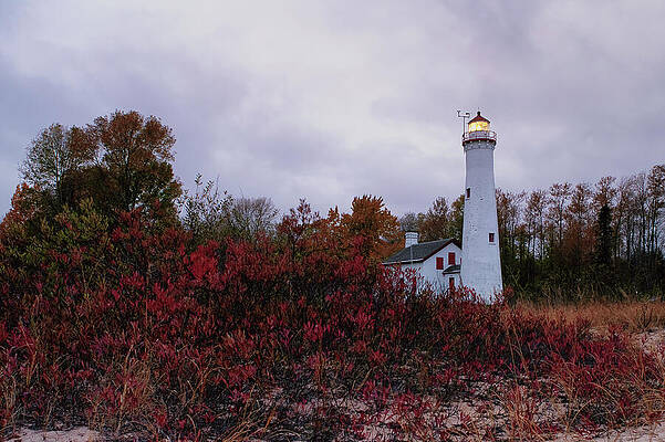 Wall Art - Photograph - Sturgeon Point Lighthouse in Autumn by Michael Collins