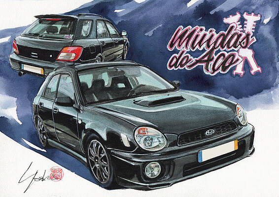 Subaru WRC McRae 555 Classic Car Framed Canvas Photo Wall Art Picture