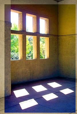 Wall Art - Photograph - Sun Thru Windows Adobe Architecture by Patrick Malon