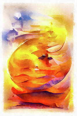 Wall Art - Painting - Sun Vibes 07 Abstract Watercolor by Matthias Hauser