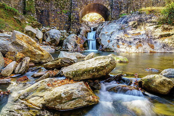 Wall Art - Photograph - Sunburst Falls by Alexey Stiop