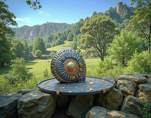 Wall Art - Digital Art - Sundial And Galactic Map by Eris And AI