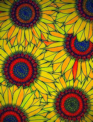 Sunflower Abstract by Mark J Dunn Sunflower Abstract by Mark J Dunn