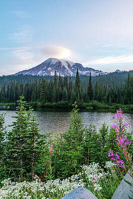 Sunrise at Reflection Lake by Michael Lee Sunrise at Reflection Lake by Michael Lee