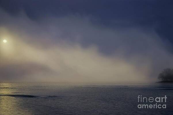 Sunrise fog above lake by Jan Brons Sunrise fog above lake by Jan Brons