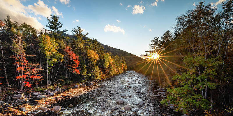 Wall Art - Photograph - Sunrise over the East Branch Pemigewasset River by William Dickman
