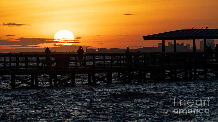 Wall Art - Photograph - Sunrise over the Safety Harbor Pier by L Bosco