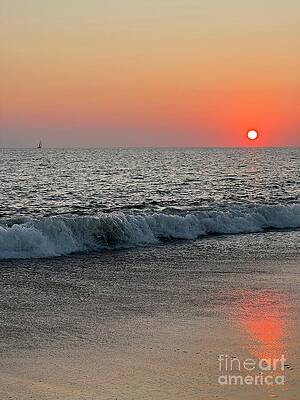 Wall Art - Photograph - Sunset and Crashing Waves by Saving Memories By Making Memories