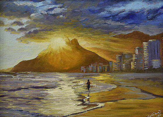 Sunset at the beach by Elisa Arancibia Sunset at the beach by Elisa Arancibia